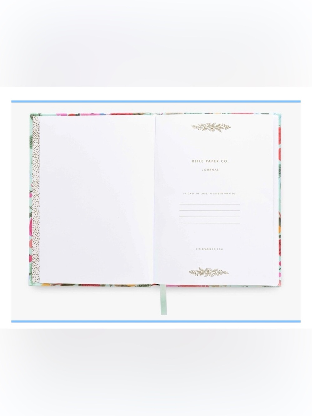 Rifle Paper Co. Garden Party Fabric Journal — Pink, Green & Blue Accents - Picture 4 of 6
